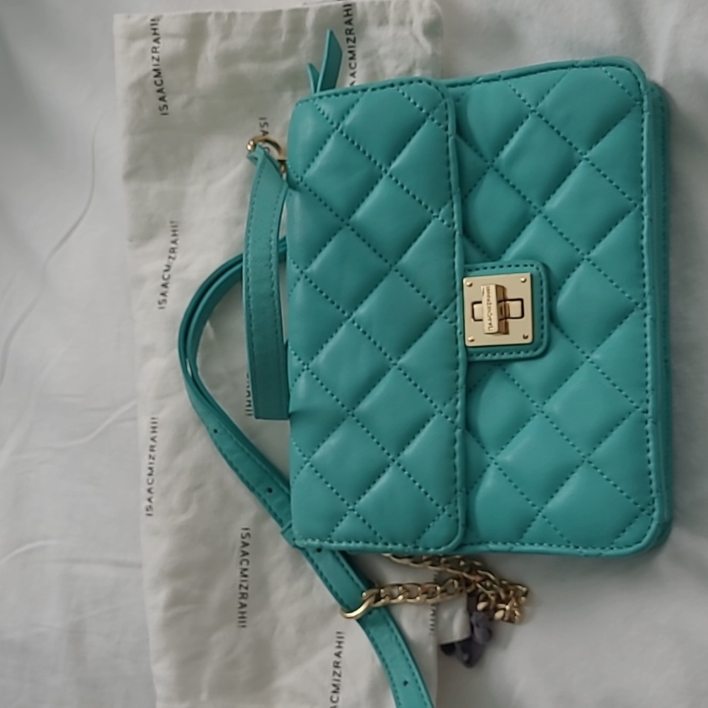Isaac Mizrahi Blue Quilted Crossbody